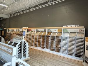 waterproof flooring samples in flooring store Allentown PA